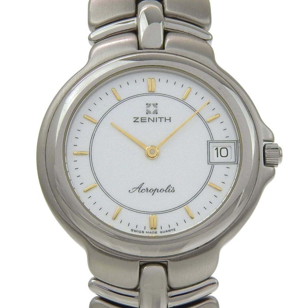 Zenith Acropolis Watch 02.7000.333 Stainless Steel Quartz Analog White Dial M...